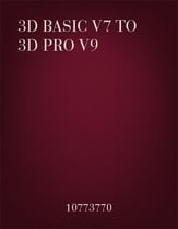 3D Basic to 3D Pro Upgrades Basic Version 7 to Pro Version 11